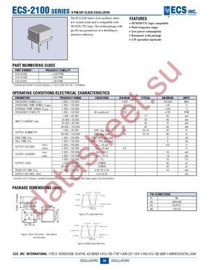 ECS-2100A-010 datasheet  